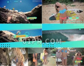 Pr模板明亮夏日幻灯片