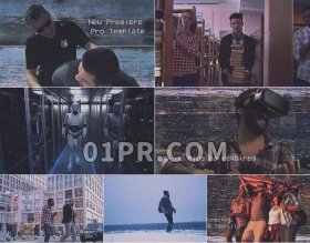 Pr模板VHS定格框架