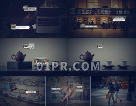 Pr素材时尚呼出线条标题