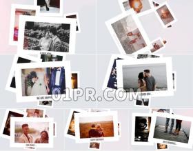 Pr模板简洁浪漫幻灯片婚礼回忆.