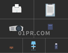 Pr图形模板办公元素图标V2