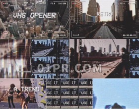 Pr模板VHS片头