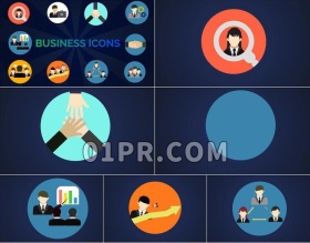 Pr图形模板商业图标动画