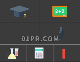 Pr图形模板EDUCATION图标素材包