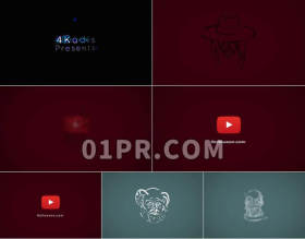 Pr模板万圣节LOGO4K