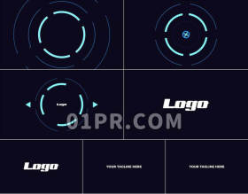 Pr模板现代数字LOGO