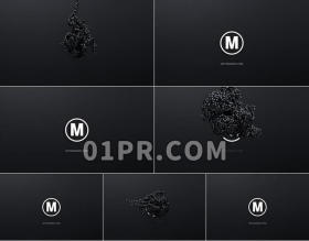 Pr模板流体金属LOGO素材包