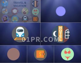 Pr图形模板旅行ER&假期动画图标