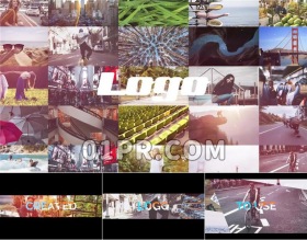 Pr模板片头 34张23秒快速照片标志Logo演绎 Pr素材