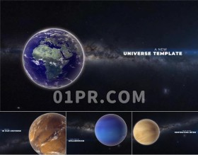 Pr星球标题模板 太阳系地球太空星系行星