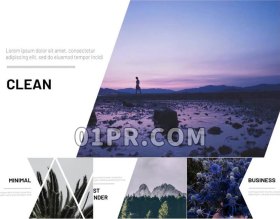 Pr简洁动态图片模板 简单简约优雅时尚