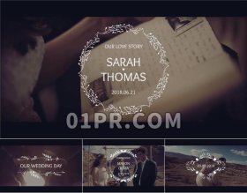 Pr美丽婚礼标题4k 优雅简洁Pr字幕模板