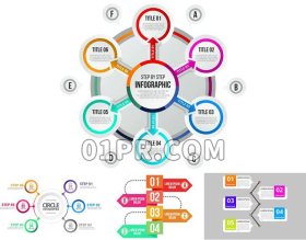 Pr信息图形模板 步骤信息图商业信息图