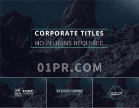 Pr商业标题模板 公司活动字幕模板简约极简优雅4K
