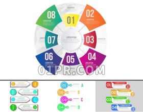 Pr信息图表模板 时间轴图列表信息图