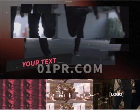 Pr片头模板 快速视差故障多帧动作动态介绍 Pr素材片头