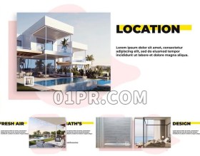 Pr模板素材 现代简约图文房产住宅公寓酒店介绍 Pr图文模板