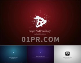Pr弹起跃出Logo模板 简洁弹力圆球图形标志演绎 Pr素材Logo