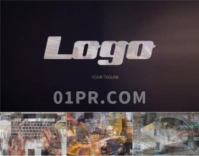 Pr穿透图片Logo模板 快速照片三维视差标志演绎 Pr素材