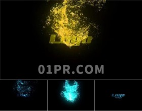 Pr水泡升腾Logo模板 气泡水溅辉光标志演绎 Pr素材