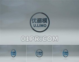 Pr3D旋转Logo模板 三维文本转动标志演绎 Pr素材