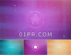 Pr数字粒子Logo模板 空间视差标志演绎 Pr素材Logo