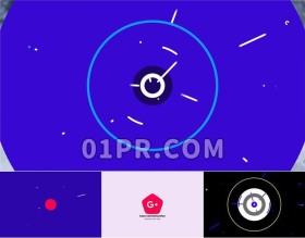 Pr快速图形Logo模板 平面动态彩色标志演绎Logo Pr素材