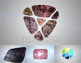 Pr网络科技Logo模板 快速电子线路技术标志演绎Logo Pr素材