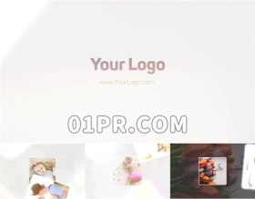 Pr照片翻开Logo模板 优雅图片标志演绎Logo Pr素材