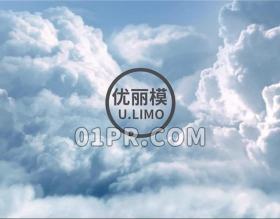 Pr飞越云层Logo模板 天空白云视差飞行标志演绎Logo Pr素材
