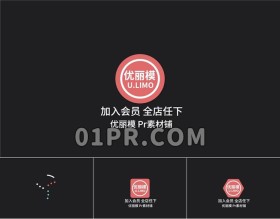 Pr简单图形Logo模板 简洁圆形正方形六角形动画标志演绎Logo