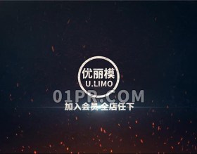 Pr火花粒子Logo模板  震撼大气标志演绎Logo Pr模板素材