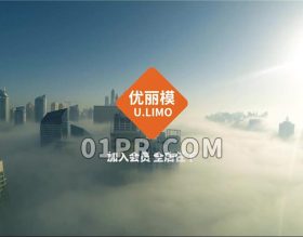 Pr简约正方形Logo模板 简洁简洁时尚标志演绎 Pr模板素材