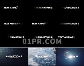 Pr好莱坞动画字幕预设 14组故障未来科技动画文本标题 Pr字幕预设