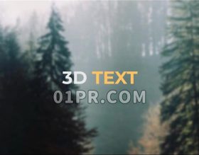 Pr3D旋转动画字幕预设 10组三维转动文本标题 Pr预设