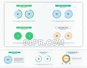 Pr数据统计饼图图形模板 30组信息图形饼图环形占比图 Pr模板mogr