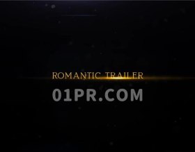 Pr浪漫粒子片头模板 61秒优雅爱情婚礼情人电影预告片 Pr模板