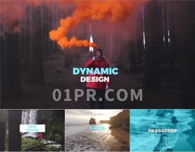Pr简单多帧幻灯片模板 35层46秒简约简洁优雅电影现代 Pr模板