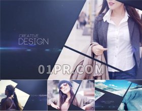 Pr矩形经典介绍模板 60秒多用途通用时尚企业宣传公司介绍 Pr模板