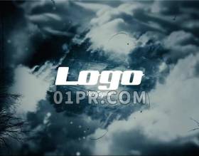 Pr万圣节标志模板 动画黑暗月亮logo演绎 Pr素材模板
