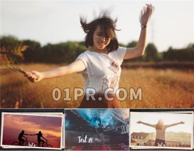Pr甜蜜回忆相册模板 35张95秒复古木质视差效果 Pr电子相册模板