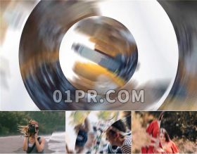Pr环形旋转过渡模板 16组时尚快速转动转场效果 Pr素材