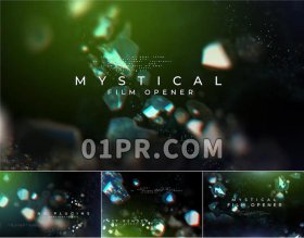 Pr模板片头 49秒大气海洋粒子神秘历史电影片头标题 Pr素材