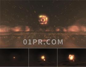 Pr图形预设 震撼冲击波爆炸火焰火花粒子标志Logo演绎片头片尾Pr