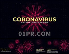 Pr片头素材 医学健康流行病细菌病菌分子 Pr片头模版