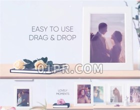 Pr相册模板 优雅爱情3D真实回忆纪念标题开场 Pr电子相册