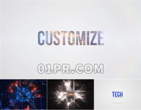 Pr图形模板 4K三维CPU标志LOGO计算机游戏工业技术 Pr素材
