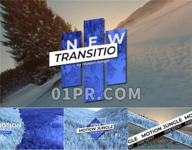 Pr转场模板 6组LOGO图形标志水印流体扩散中心点聚合过渡 Pr素材