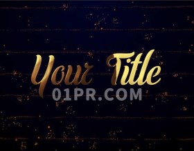 Pr图形模板 弹跳粒子金色闪光奢华美丽轮廓大气LOGO标志 Pr素材