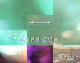 Pr特效素材 50组4K朦胧光线耀斑泄漏光晕光效 Pr视频素材